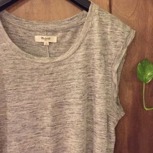 Madewell grey linen tank size Small!